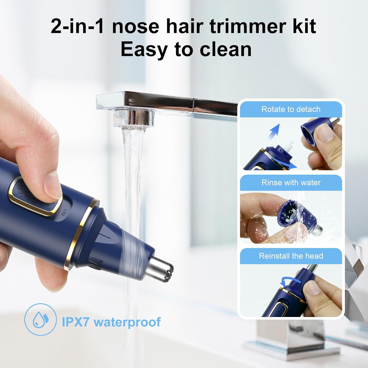 XOOMRSCP Recortadora de pelo de nariz para hombres, recortadora de...