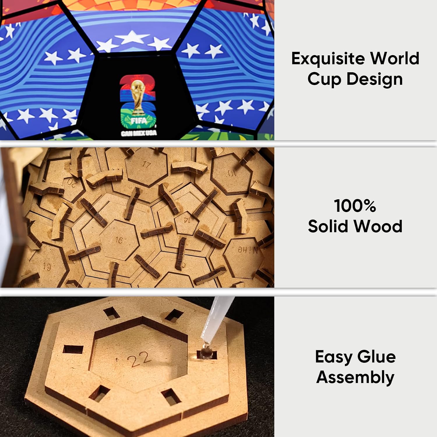 Modelo de trofeo de rompecabezas 3D de la Copa Mundial de la FIFA,...