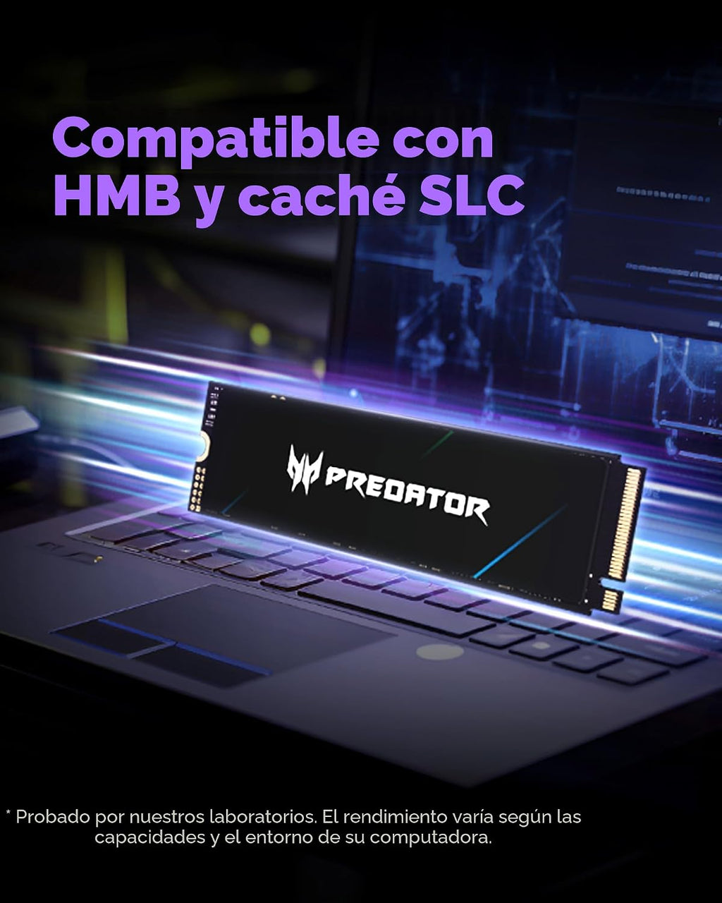 Acer Predator GM7 2TB SSD: M.2 2280 PCIe Gen 4 x4 NVMe 2.0, velocid...