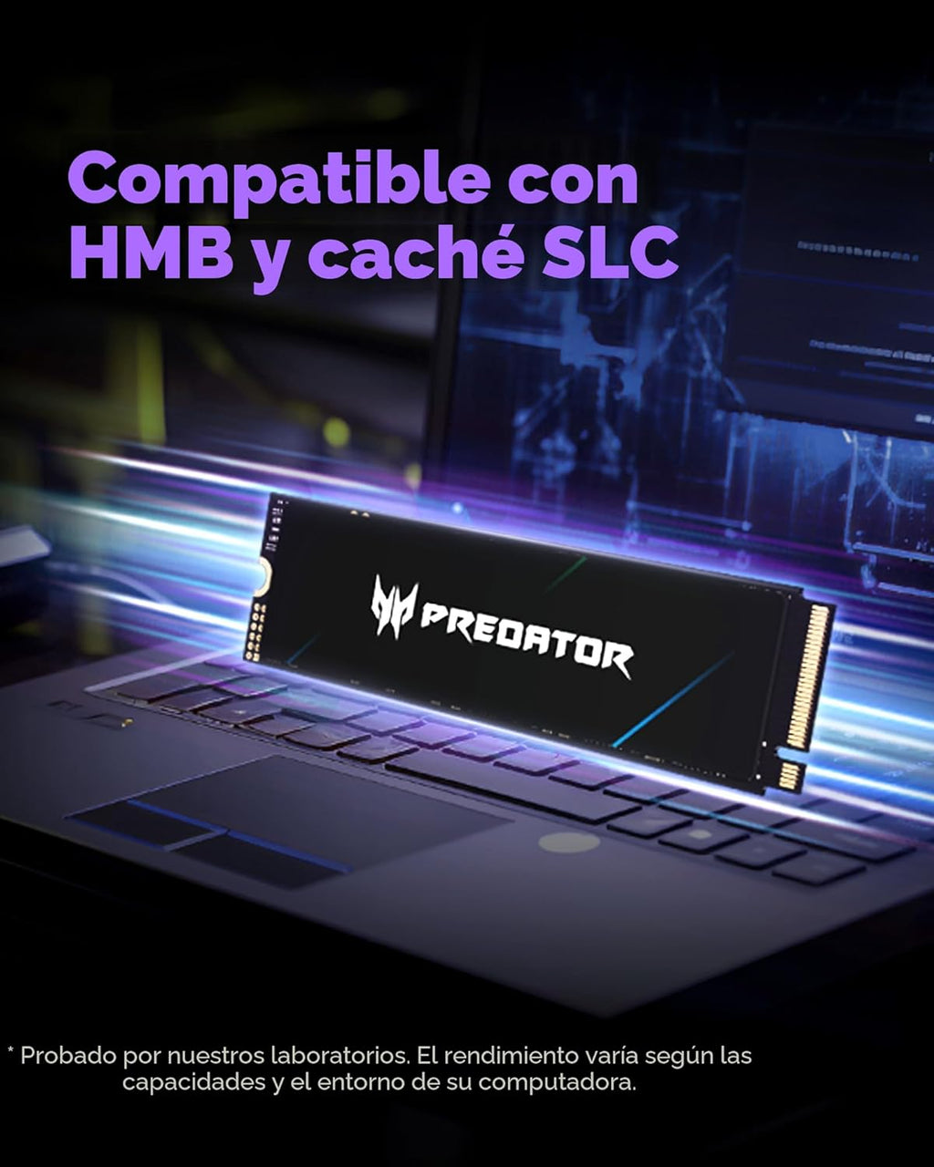 acer Predator GM7 1TB SSD: M.2 2280 PCIe Gen 4 x4 NVMe 2.0, velocid...