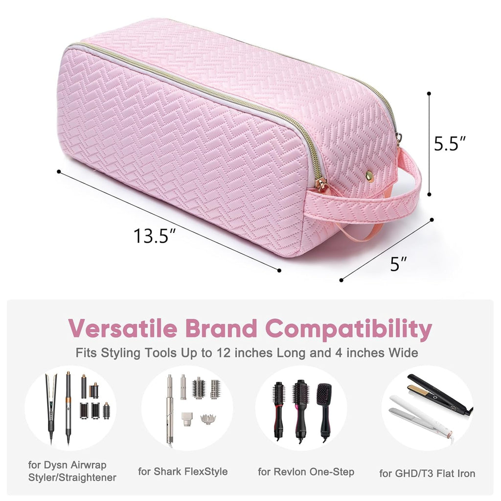ELCUPA Bolsa de viaje grande para herramientas para el cabello comp...