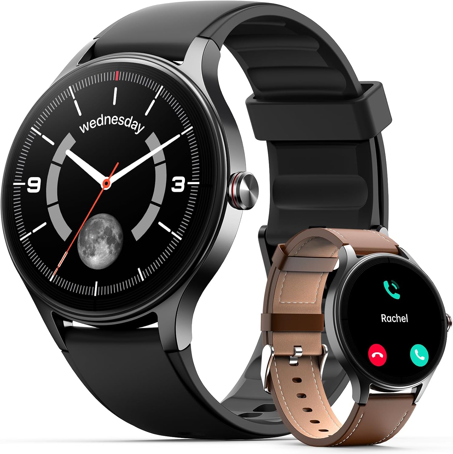 Woneligo Reloj inteligente, reloj AMOLED de fitness con pantalla tá...
