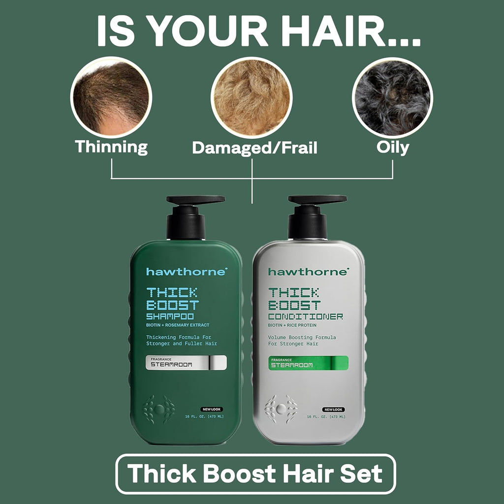 Hawthorne Juego de champú y acondicionador Thick Boost, conjunto de...
