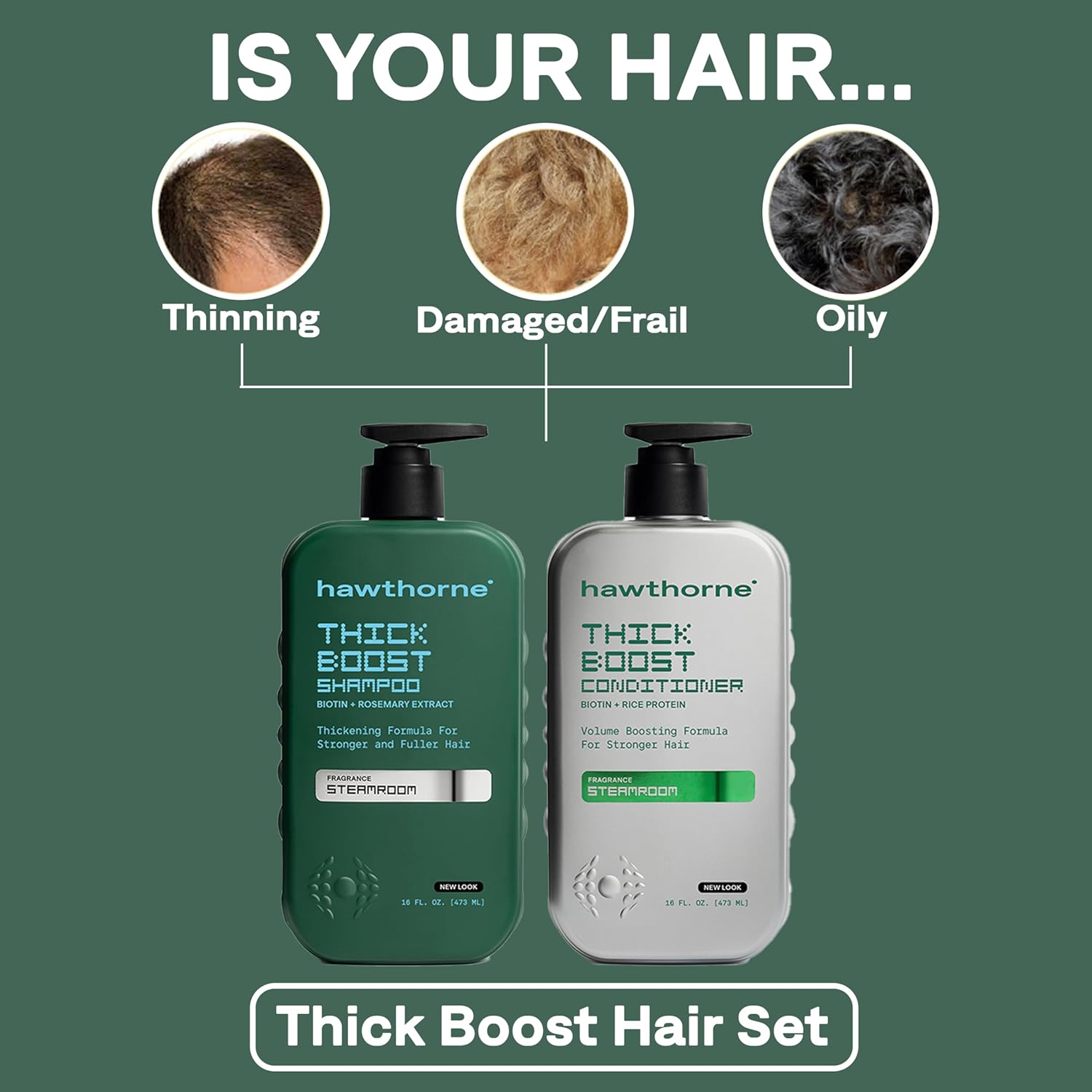 Hawthorne Juego de champú y acondicionador Thick Boost, conjunto de...