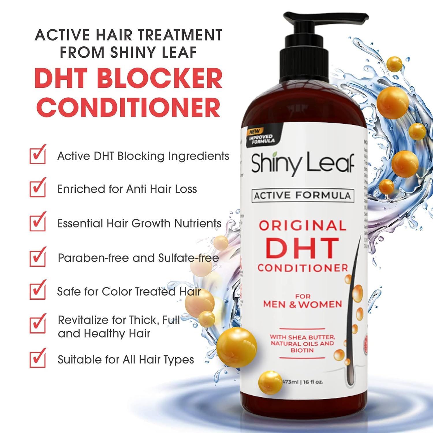 DHT Blocker Champú y acondicionador - Para mujeres y hombres, fabri...