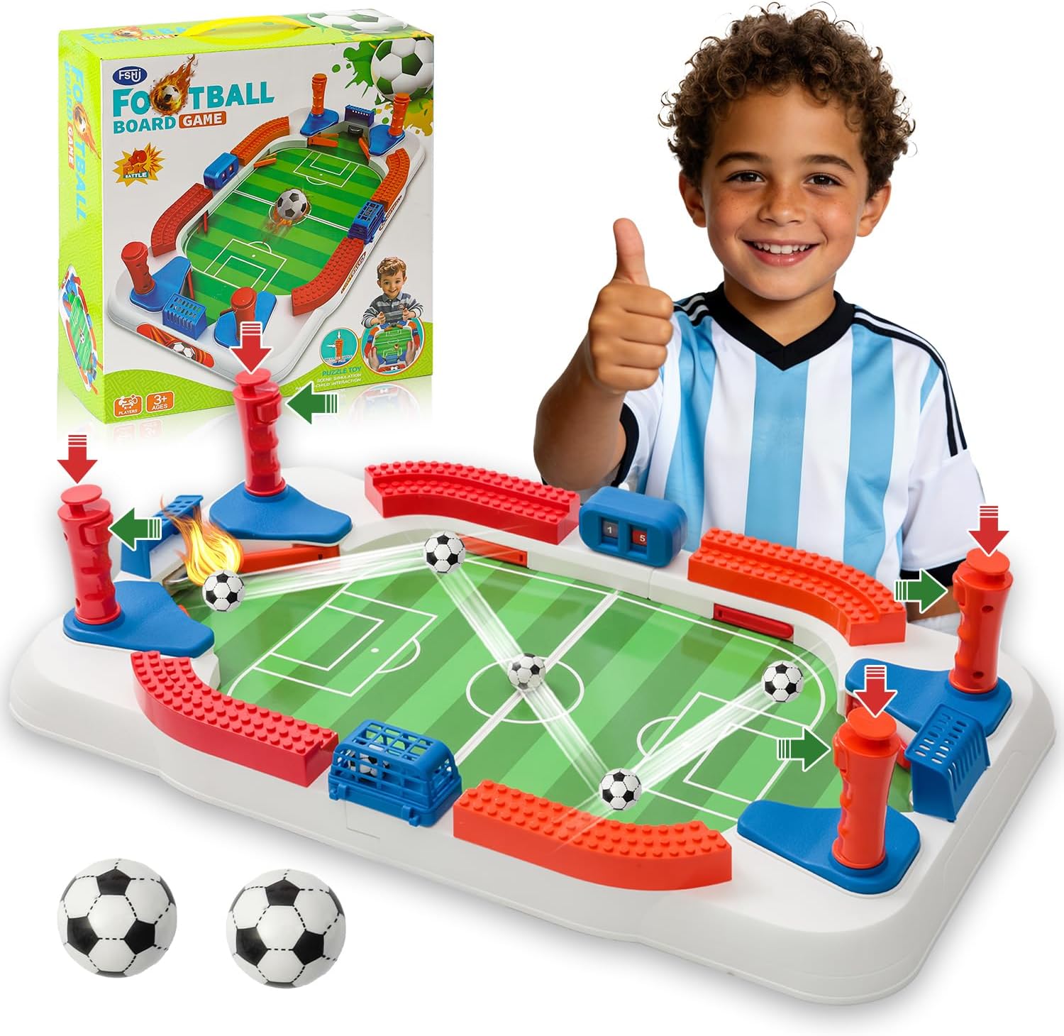 Mini juego de mesa de fútbol para niños, juguete de fútbol de inter...