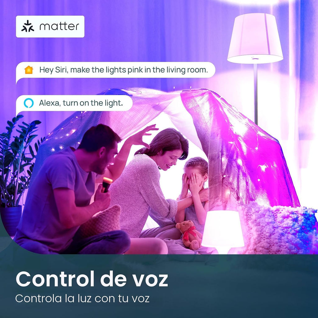 Linkind Matter Bombilla Inteligente, Bombillas Inteligentes WiFi, F...