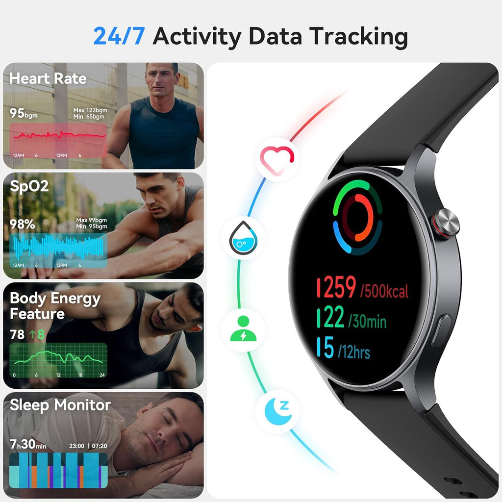 Reloj inteligente para hombres y mujeres, responder\/hacer llamadas...