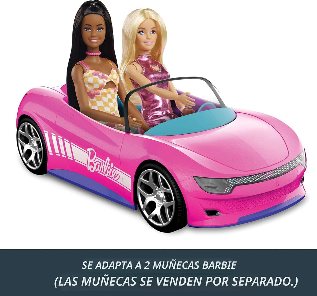 Hot Wheels Barbie - Coche de juguete a control remoto rosa converti...