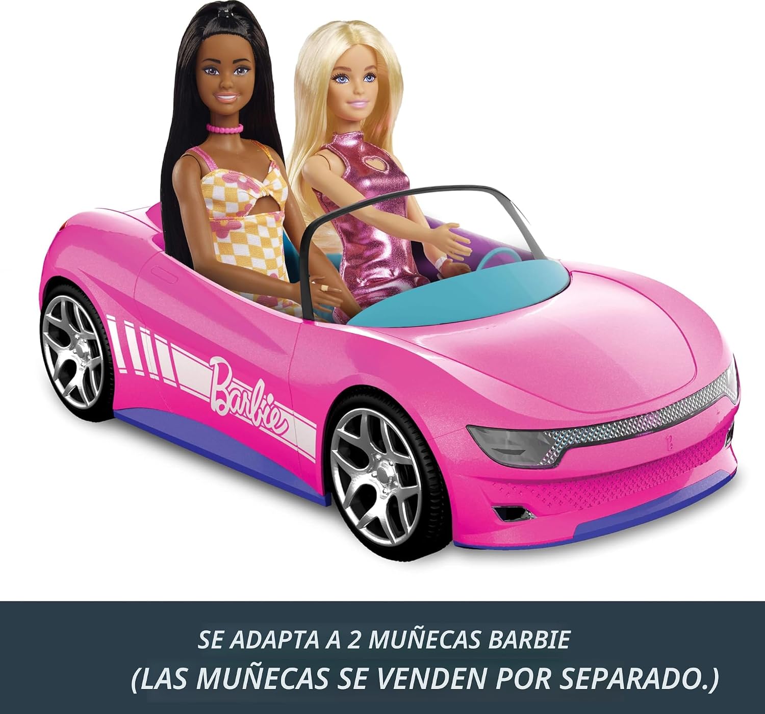 Hot Wheels Barbie - Coche de juguete a control remoto rosa converti...