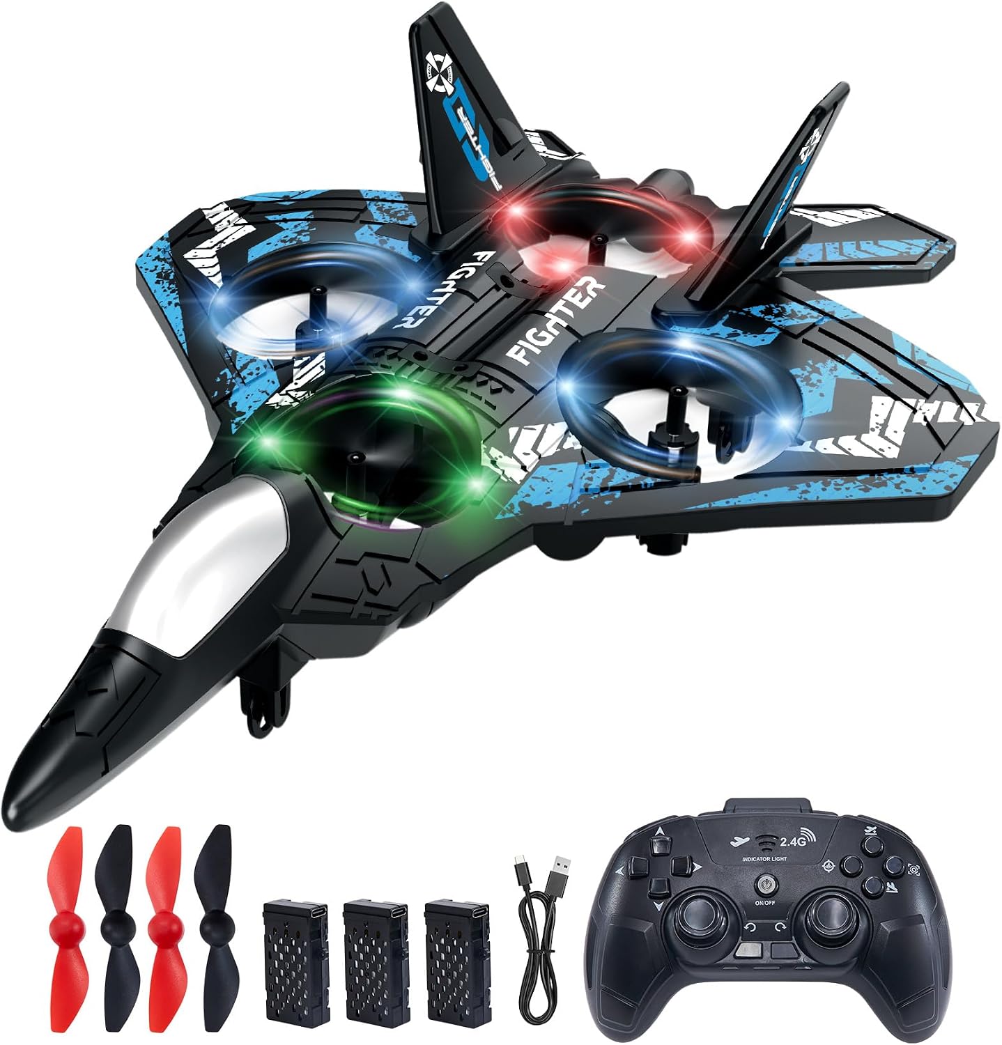 Drones para niños con forma de avión a control remoto, avión de con...