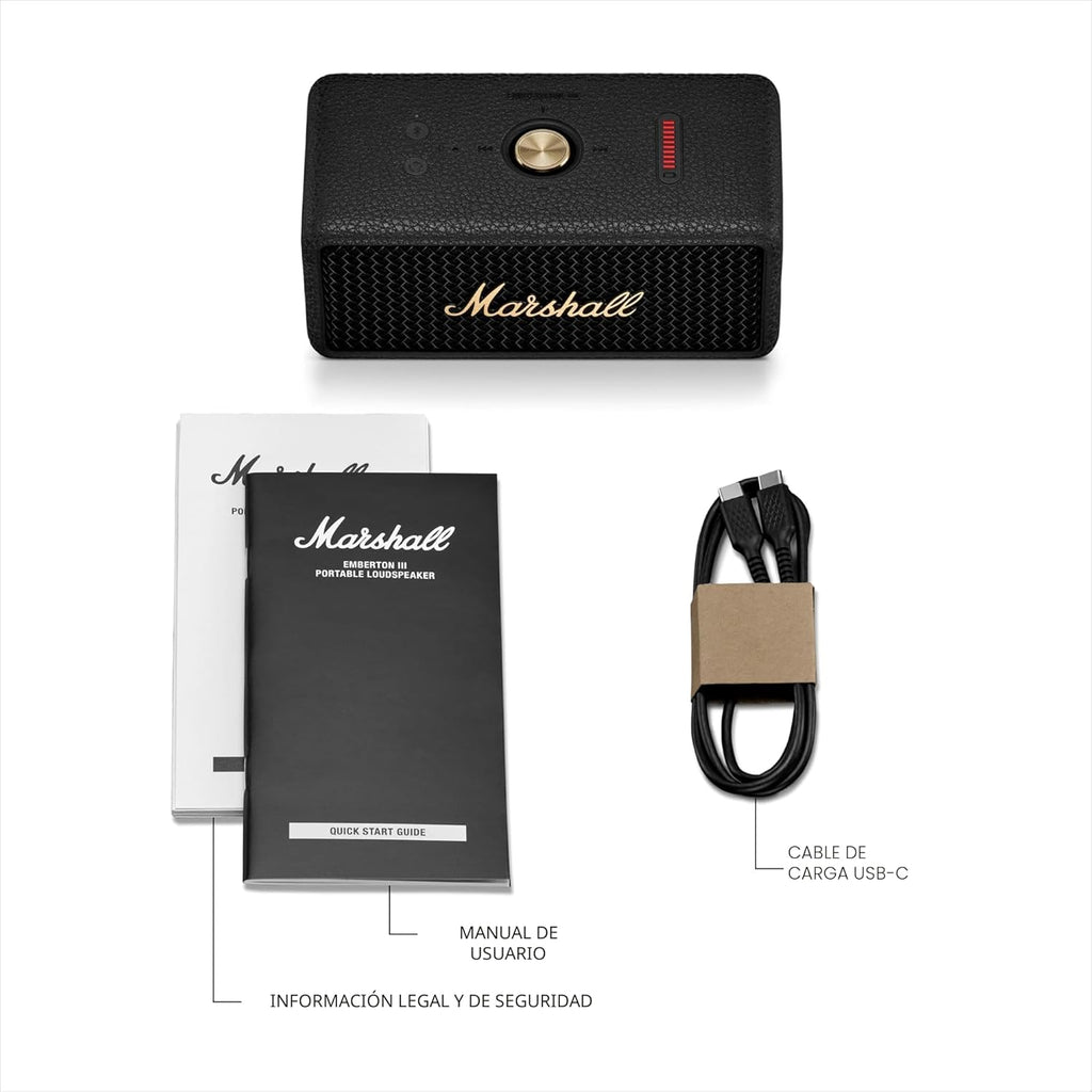 Marshall Emberton III - Altavoz Bluetooth portátil, diseño resisten...