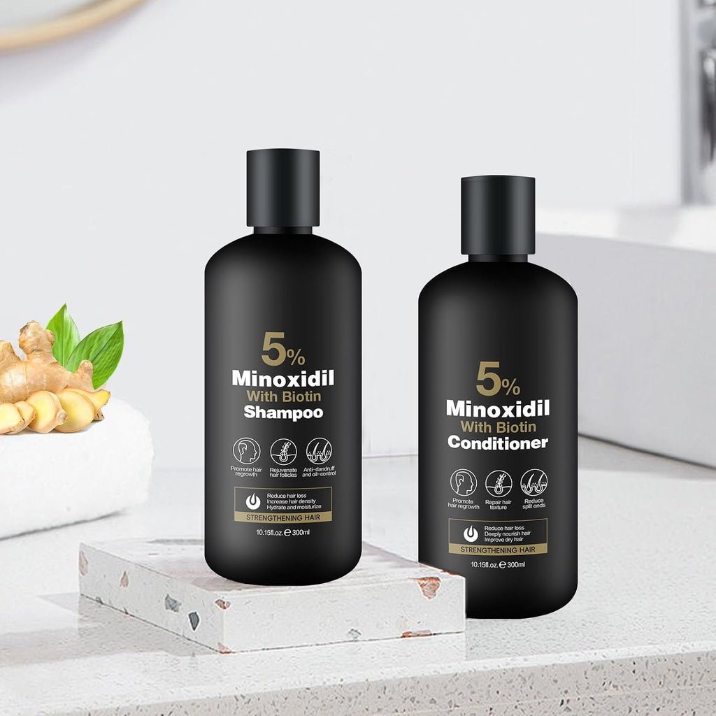 Set de Champú y Acondicionador de Minoxidil para el Crecimiento del...