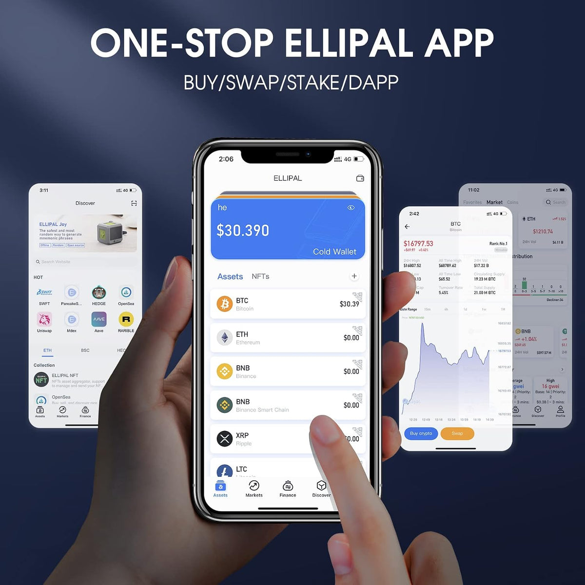 ELLIPAL Cartera criptográfica con espacio de aire, Titan Mini, 1000...