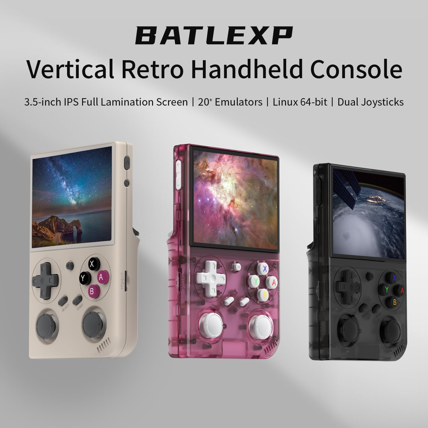 Consola de juegos portátil G350, pantalla IPS de 3.5 pulgadas, sist...