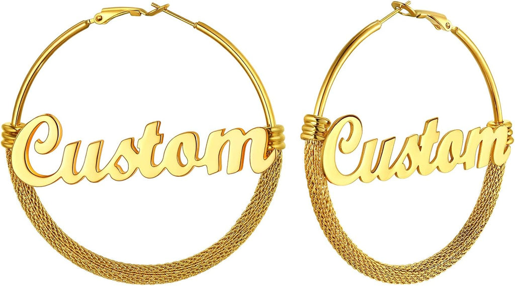 PROSTEEL 12\/16\/24\/32\/40 Pulgadas Aretes de Aro Gruesos para Muj...
