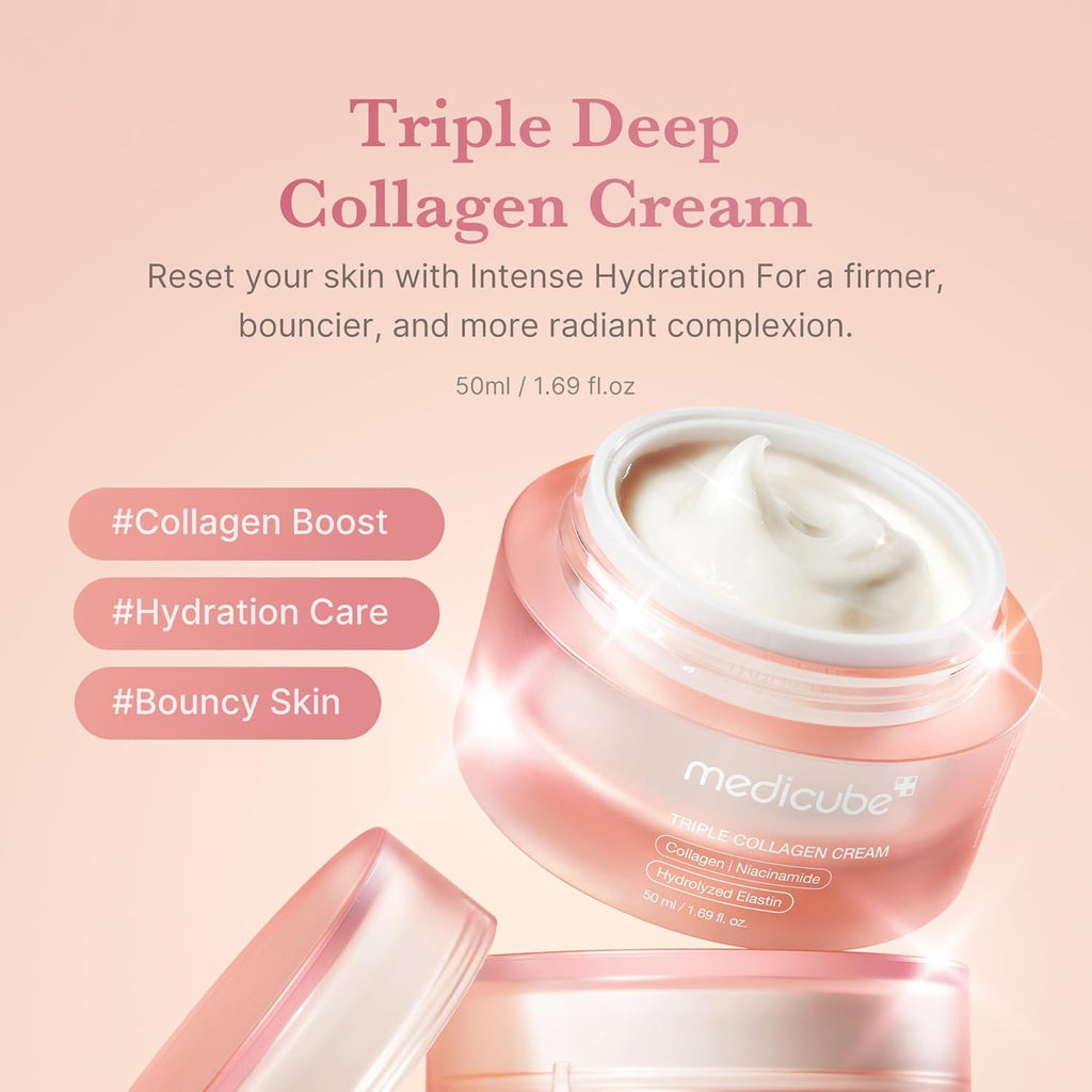 medicube Crema de Colágeno Triple \u2013 Crema Hidratante y Reafirm...