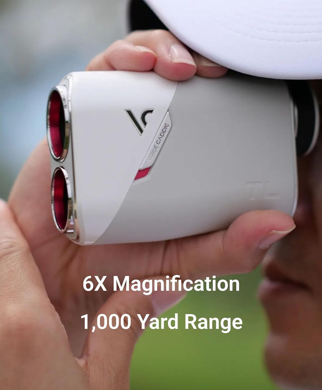 Voice Caddie TL1 - Telémetro láser de golf y funda (rosa indio)