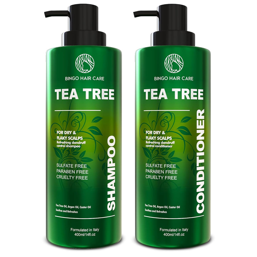 Juego de champú y acondicionador de árbol de té, sin sulfato, cuida...