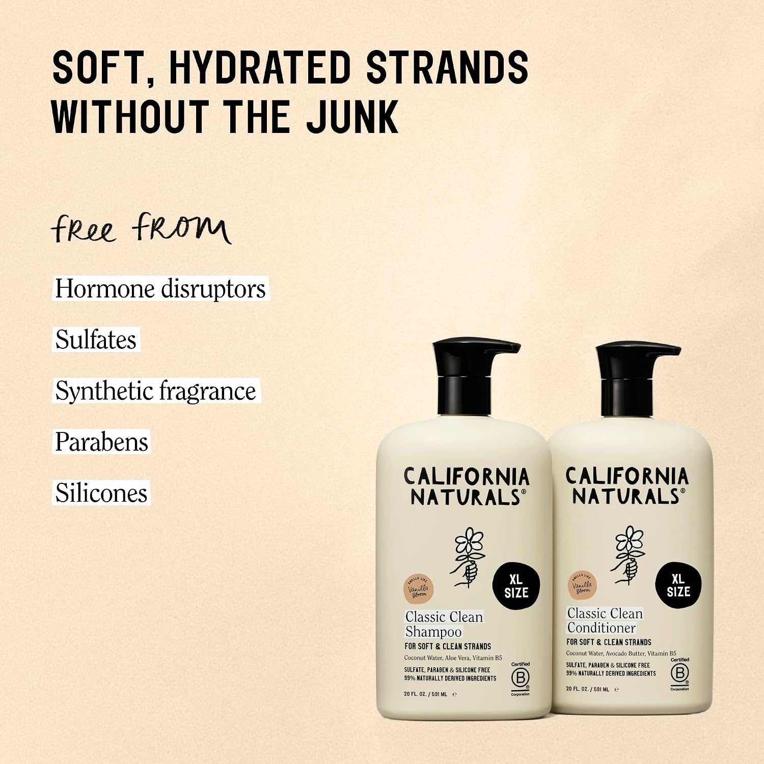 California Naturals Classic Clean Vanilla Bloom - Juego de champú y...