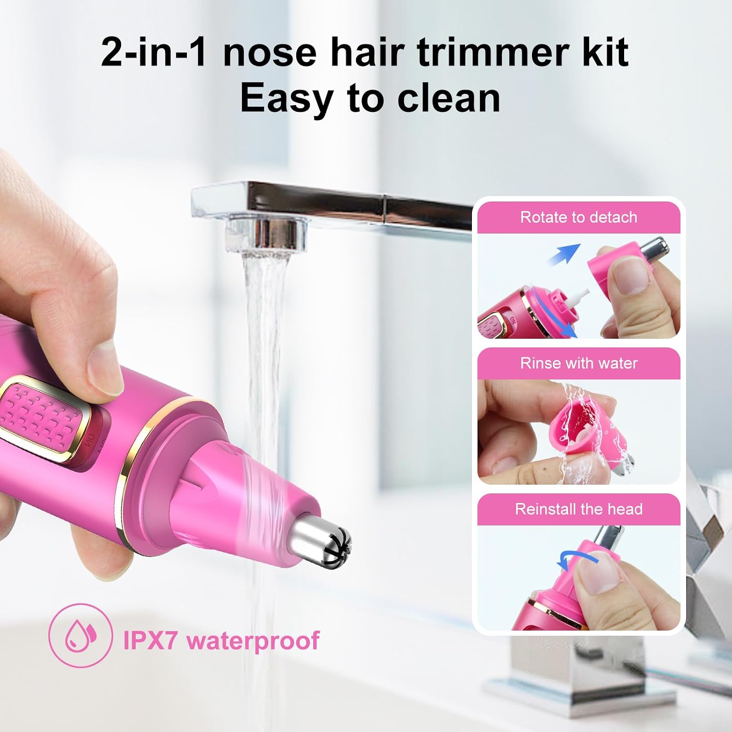XOOMRSCP Recortadora de pelo de nariz para mujeres y hombres, recor...