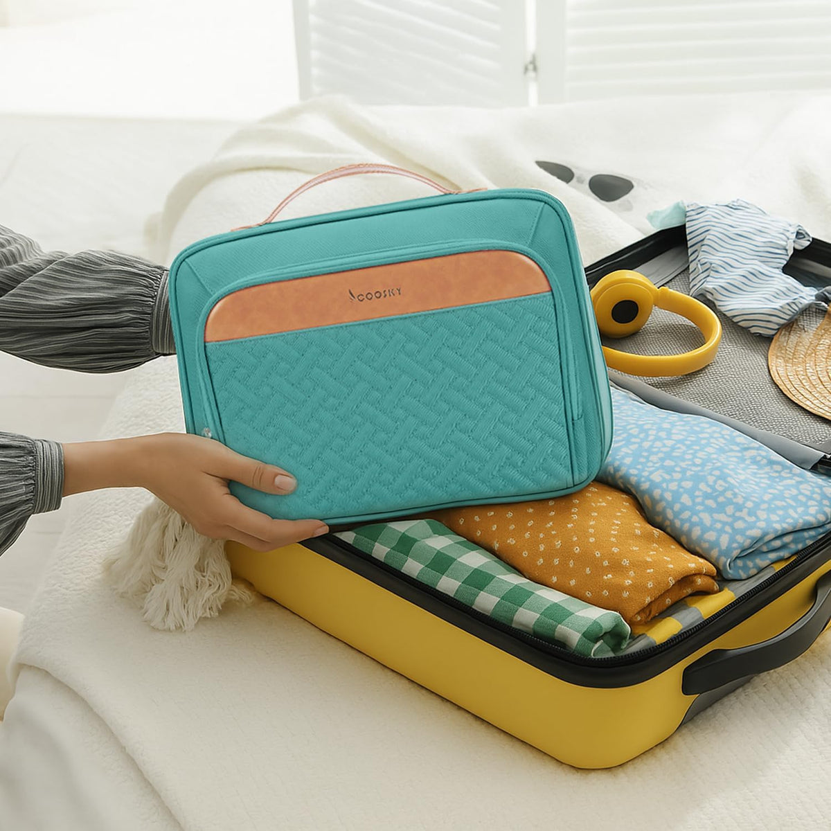 Neceser colgante de viaje para mujeres y hombres, con 6 fundas de b...