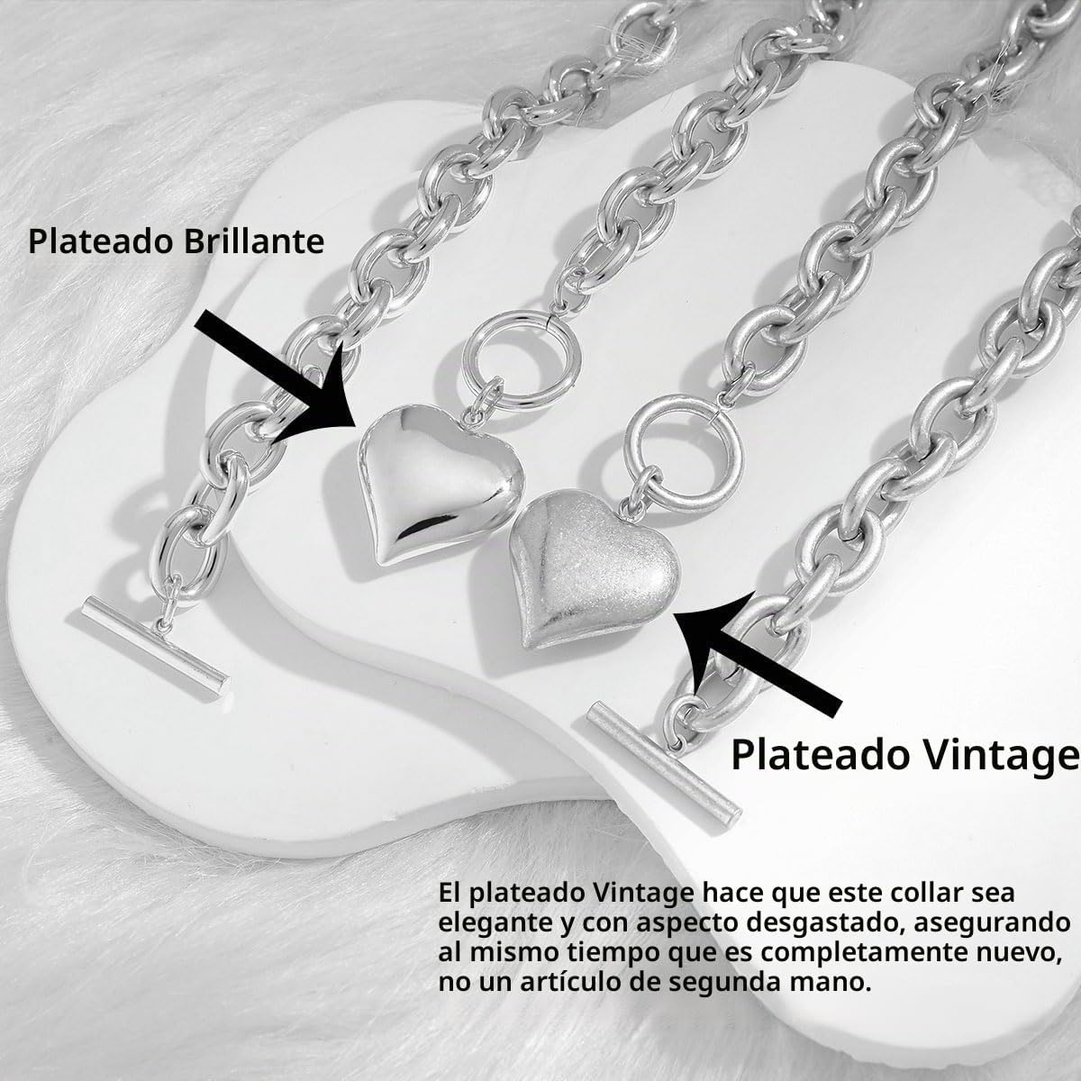 CLASSYZINT Collar con colgante de cabeza de león y moneda de corazó...