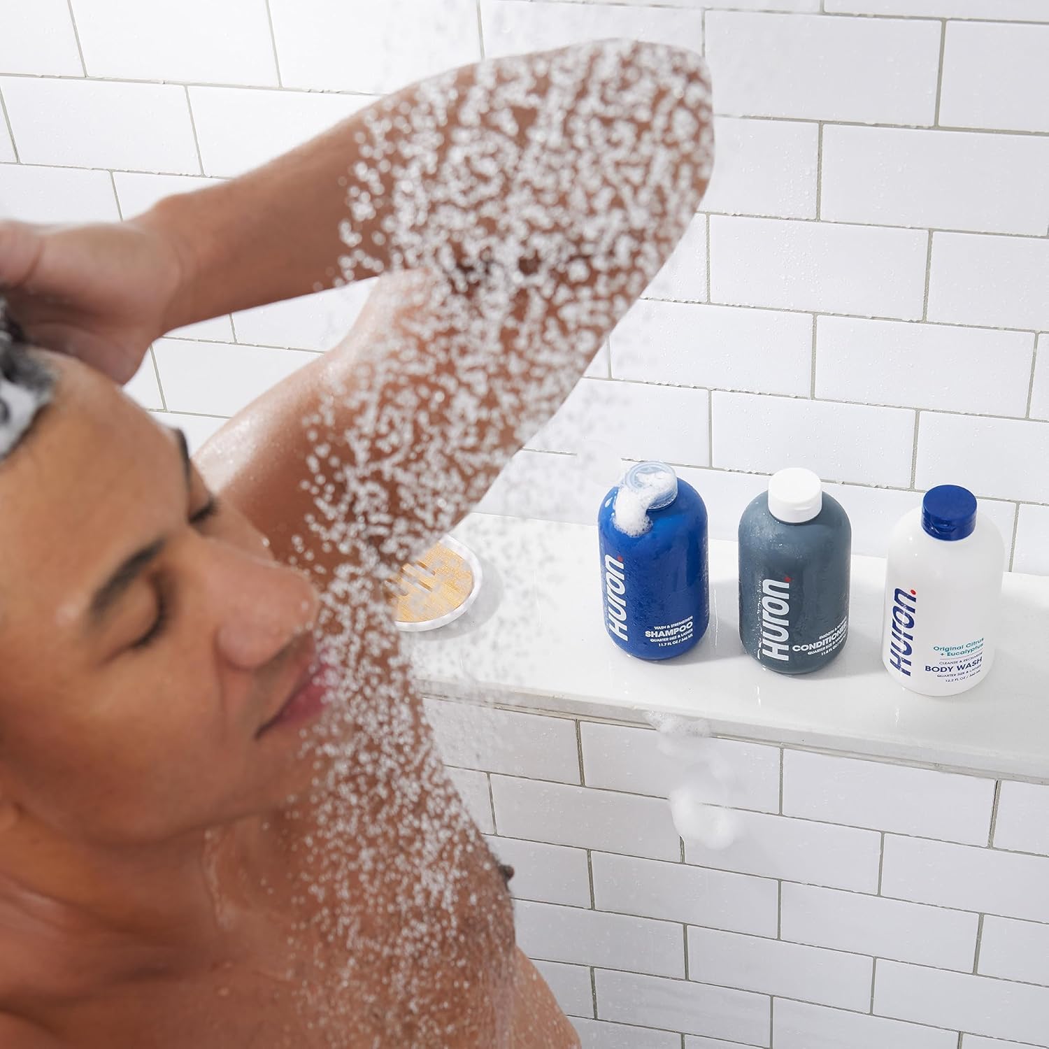 Kit de Ducha Huron - Champú, Acondicionador y Jabón Corporal para H...