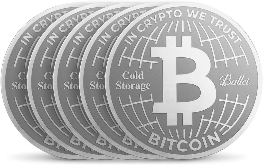 Ballet Bitcoin - Paquete de 5 monedas de almacenamiento en frío, mo...