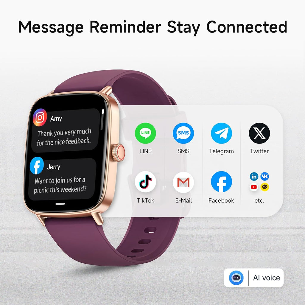 Reloj inteligente para mujeres, pantalla HD de 1.85" compatible...