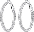 PROSTEEL 12\/16\/24\/32\/40 Pulgadas Aretes de Aro Gruesos para Muj...
