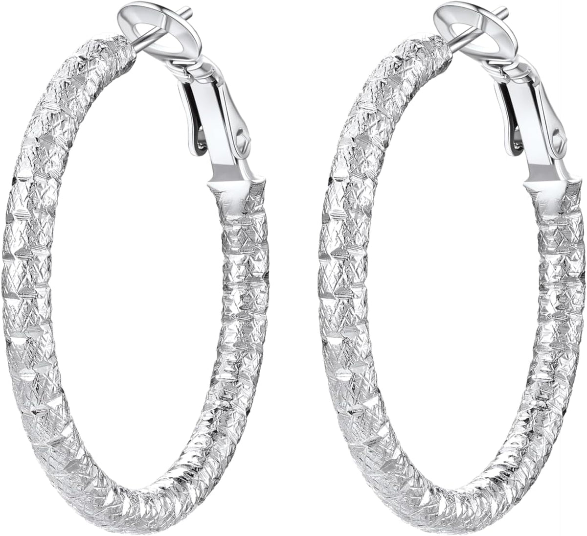 PROSTEEL 12\/16\/24\/32\/40 Pulgadas Aretes de Aro Gruesos para Muj...