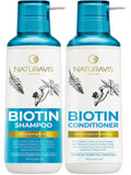 Set de champú y acondicionador de biotina con aceite de ricino, fór...