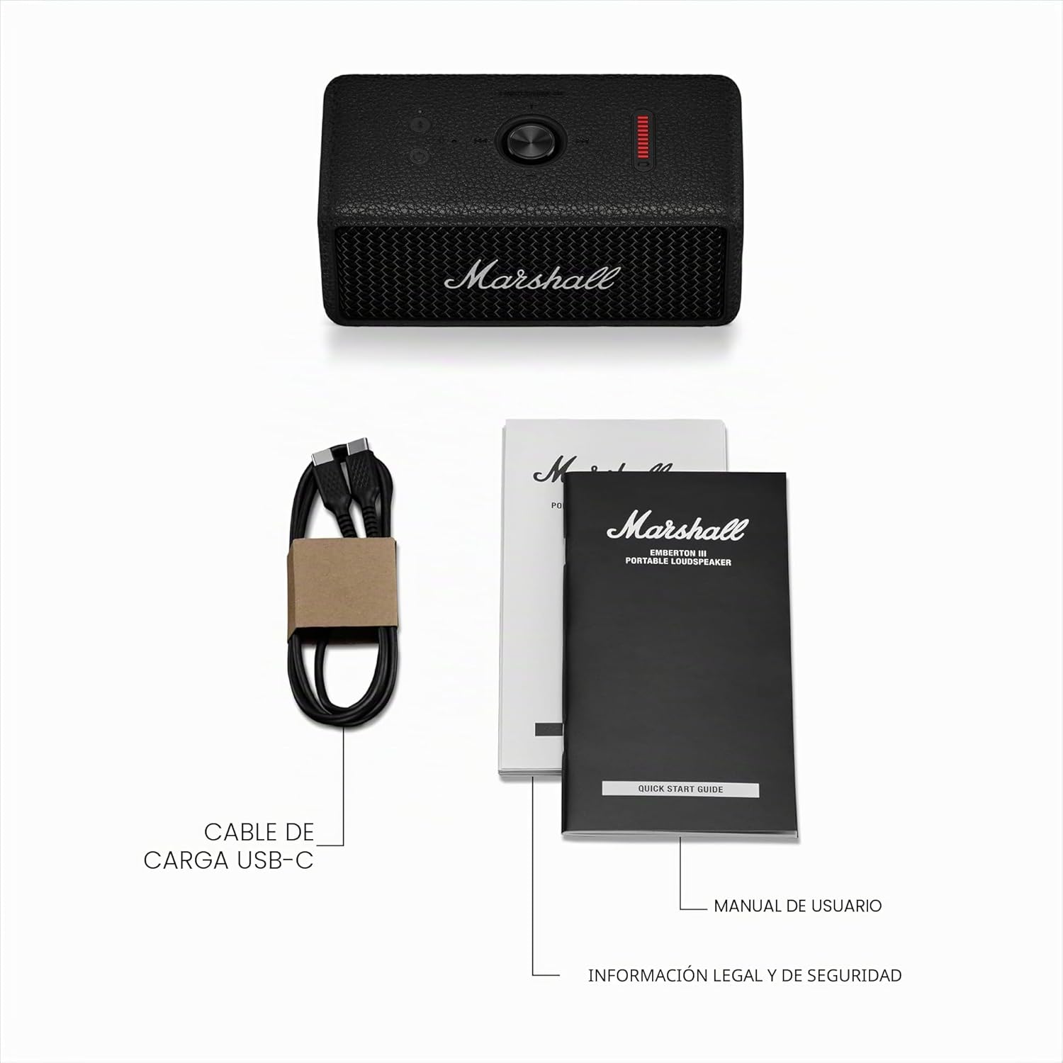 Marshall Emberton III - Altavoz Bluetooth portátil, diseño resisten...