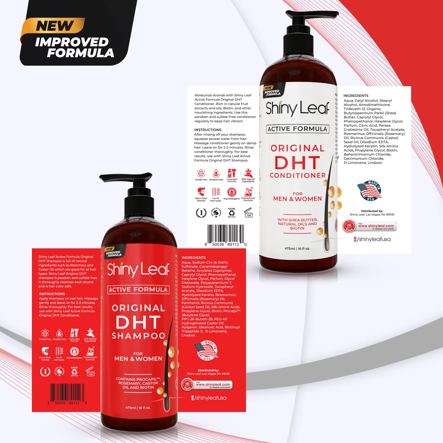 DHT Blocker Champú y acondicionador - Para mujeres y hombres, fabri...