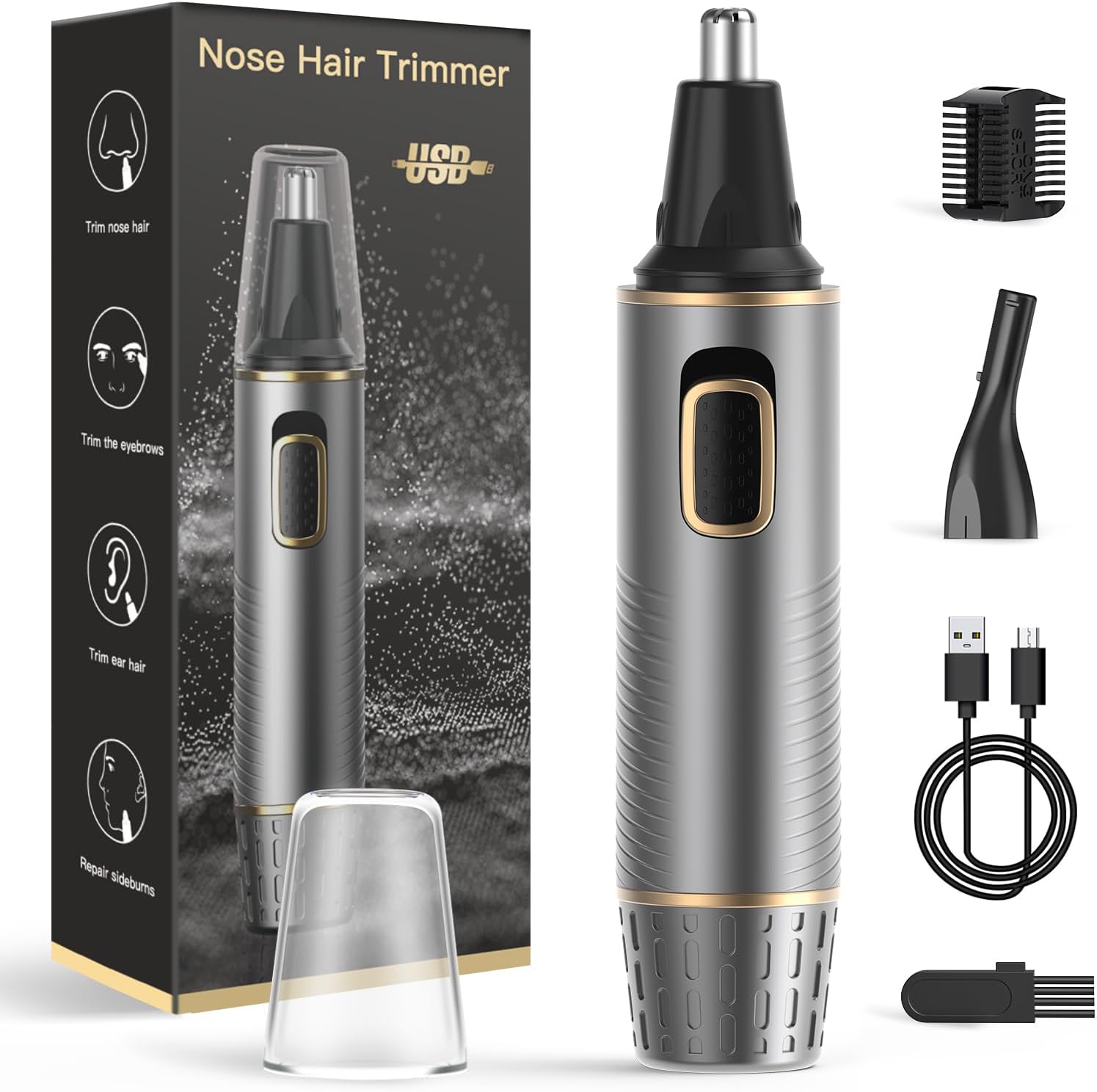 XOOMRSCP Recortadora de pelo de nariz para hombres, recortadora de...