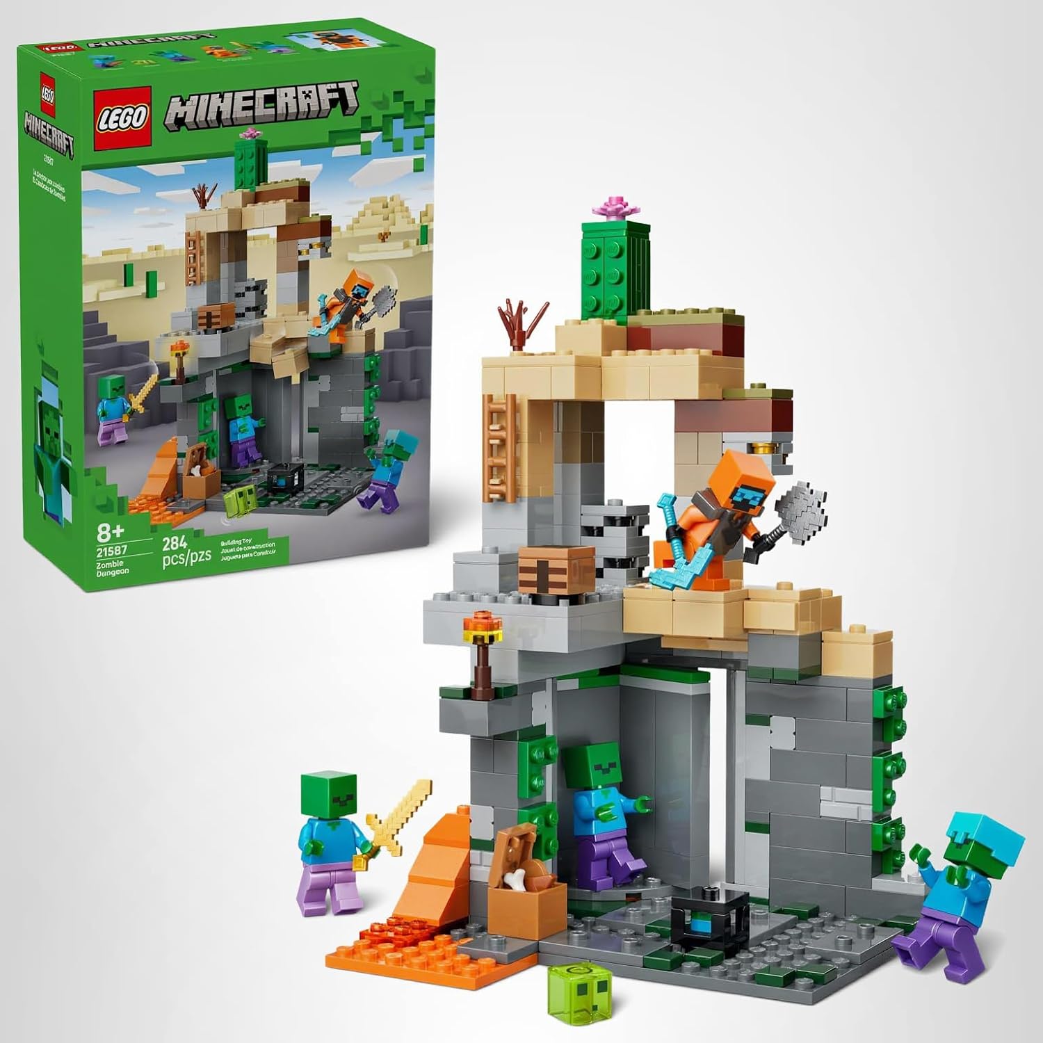 LEGO Minecraft Zombie Dungeon - Juguete de construcción y simulació...