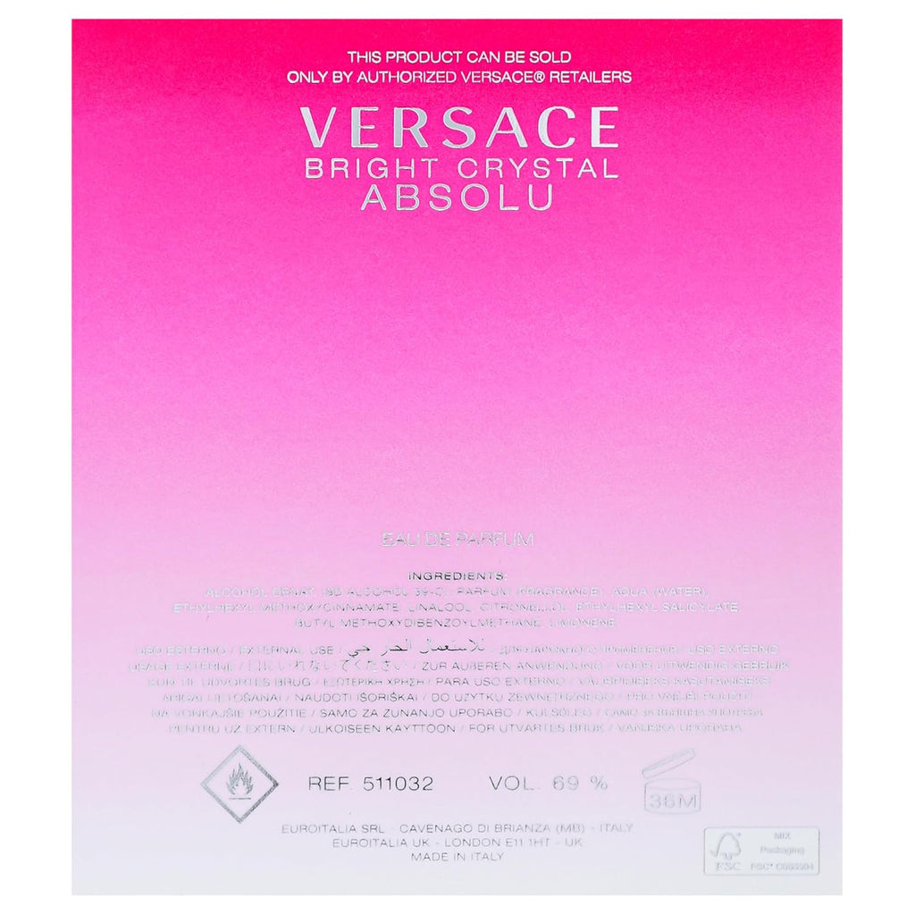 Versace Bright Crystal Absolu para mujer 3.0 oz Eau de Parfum Spray