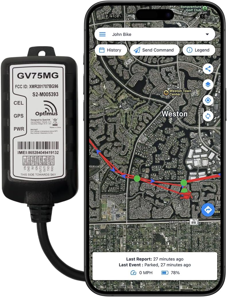 Optimus GV75MG impermeable con cable GPS Tracker para vehículos y a...