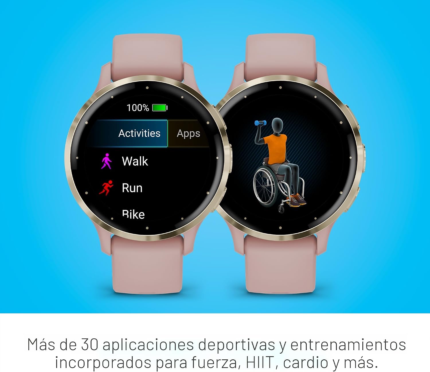 Garmin Venu 3S Bisel de acero inoxidable dorado suave, reloj inteli...