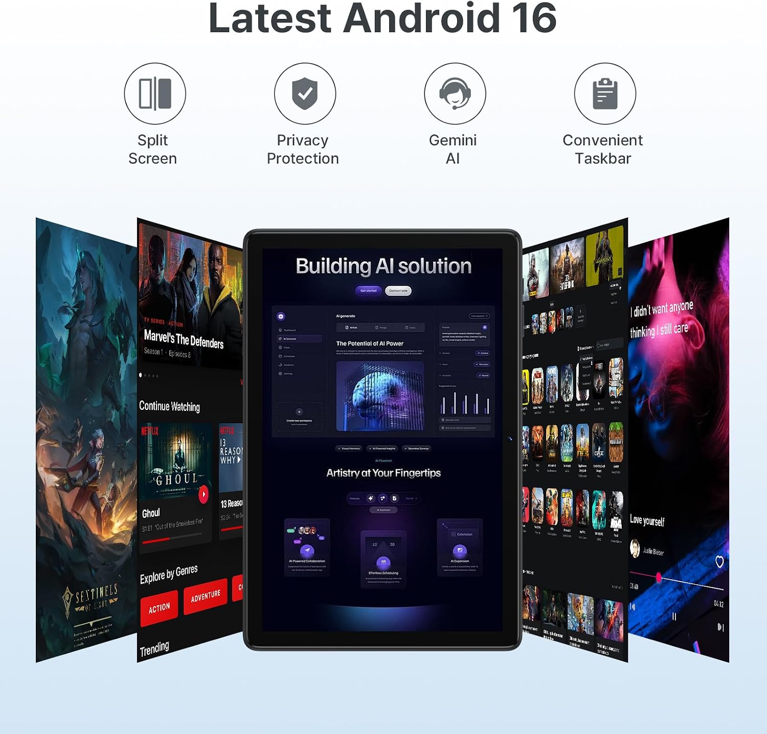 Tablet Android 16 de 10.1 pulgadas 2026 con procesador Octa-Core co...