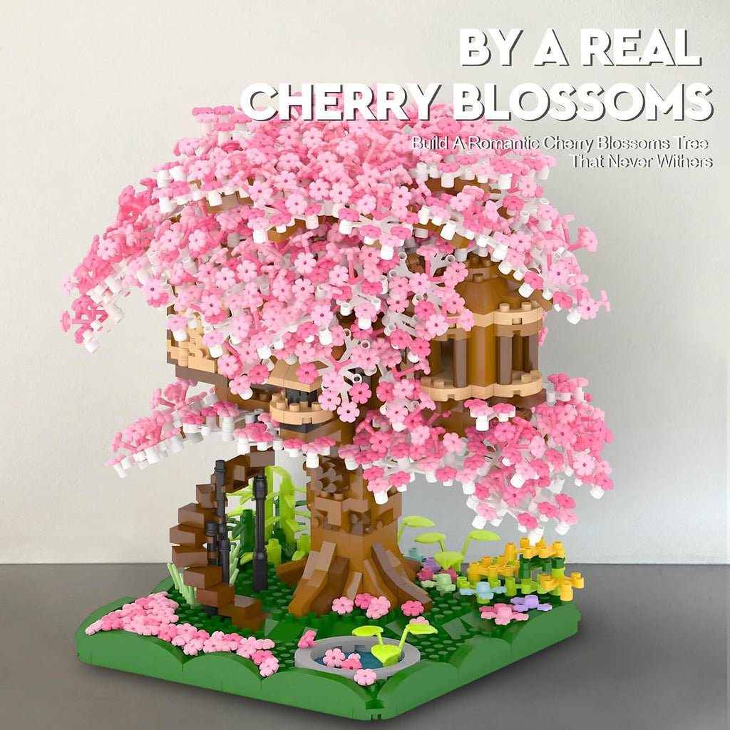Vziimo Juego de construcción de árbol bonsái en flor de cerezo, jue...