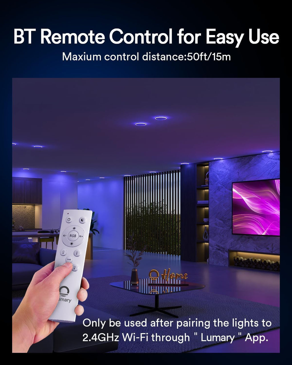 Lumary Luz empotrable inteligente Pro de 6 pulgadas con RGB\/anillo...