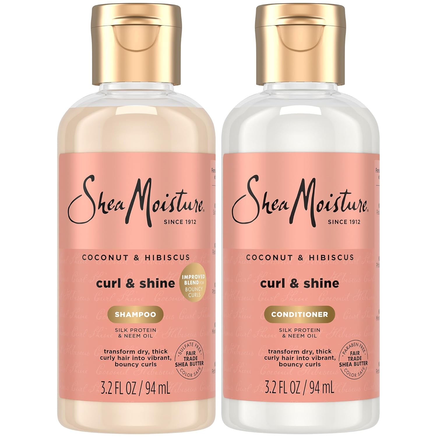 SheaMoisture - Champú y acondicionador Curl &amp; Shine, tamaño de...