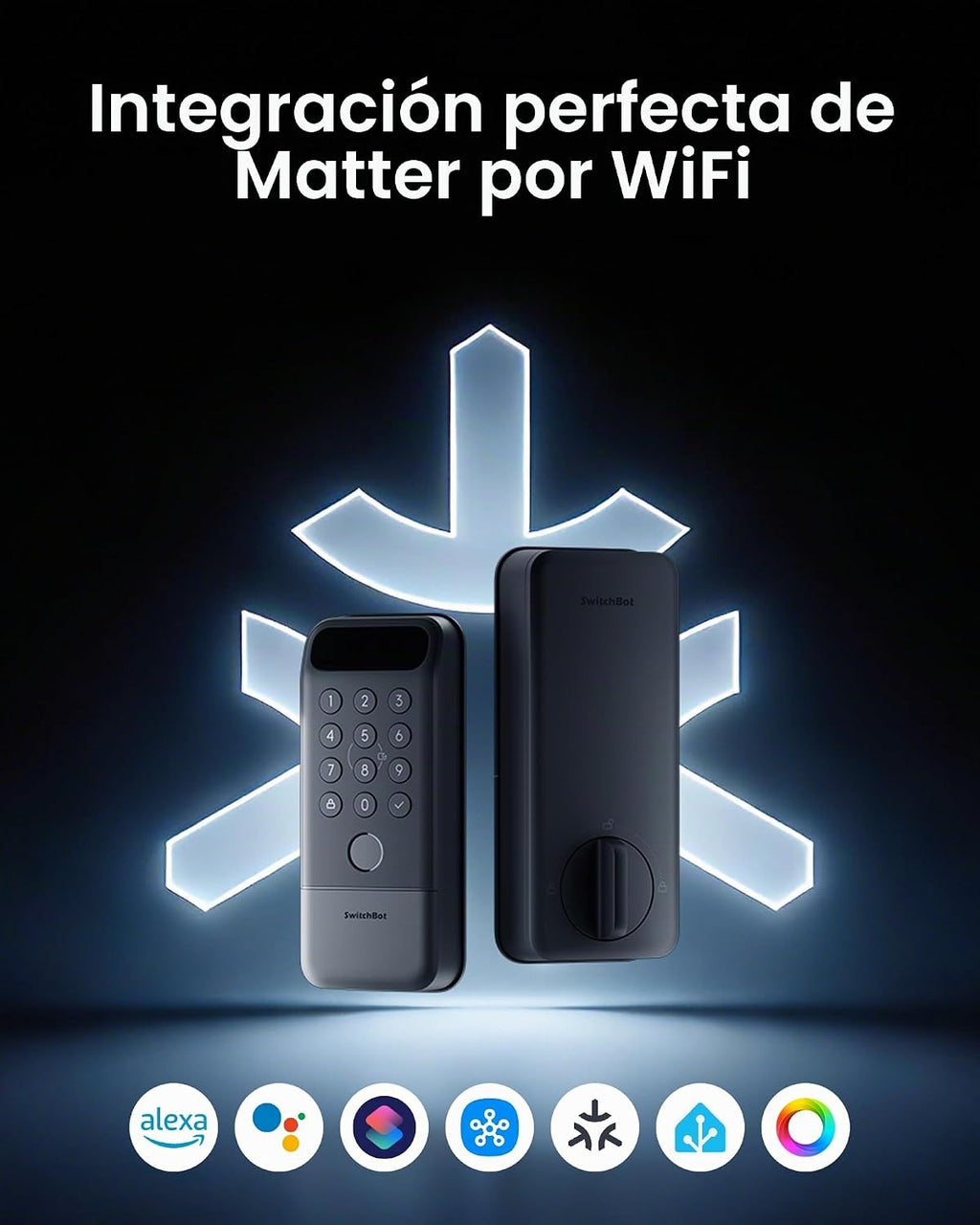 SwitchBot Lock Vision Pro + paquete de timbre de video, cara 3D, ce...