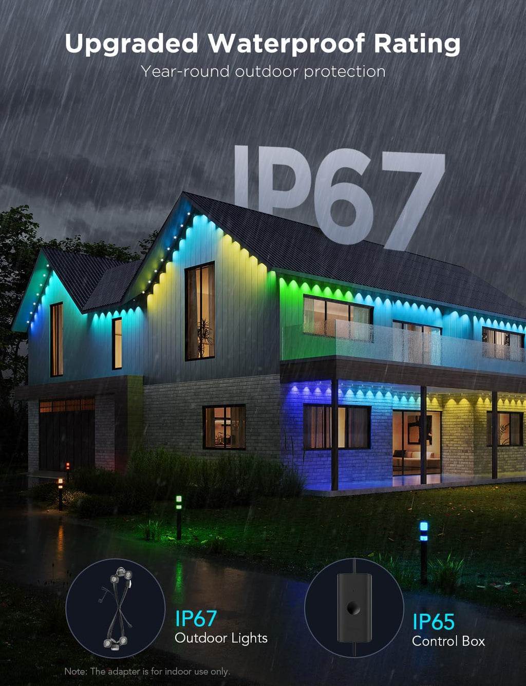 Govee - Luces permanentes para exterior Pro, de 200 pies con 120 lu...