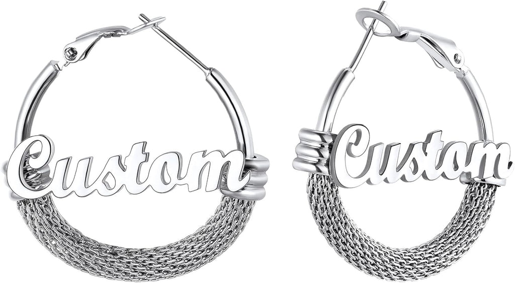 PROSTEEL 12\/16\/24\/32\/40 Pulgadas Aretes de Aro Gruesos para Muj...