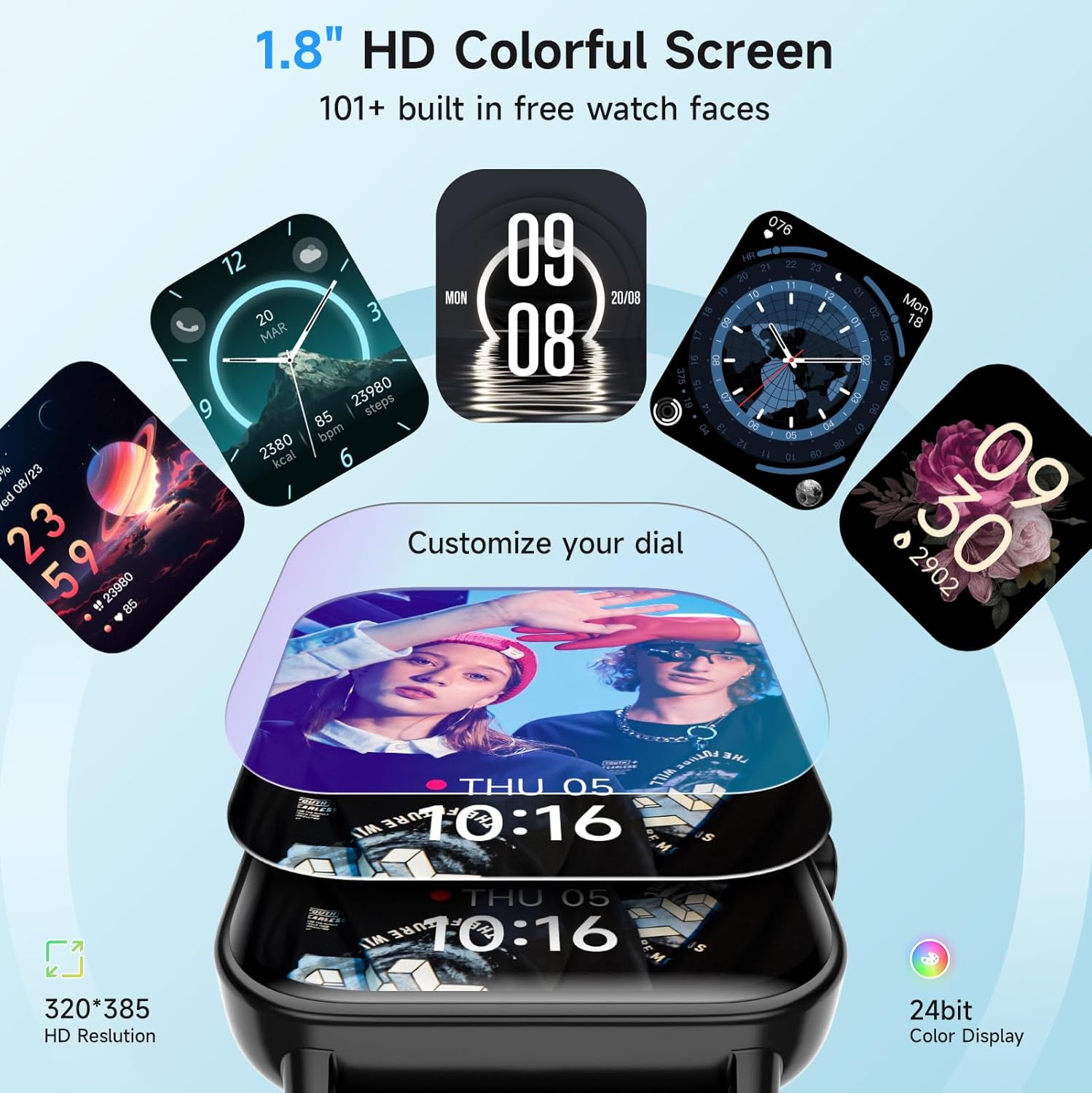 Relojes inteligentes para hombres y mujeres, Alexa integrado, reloj...