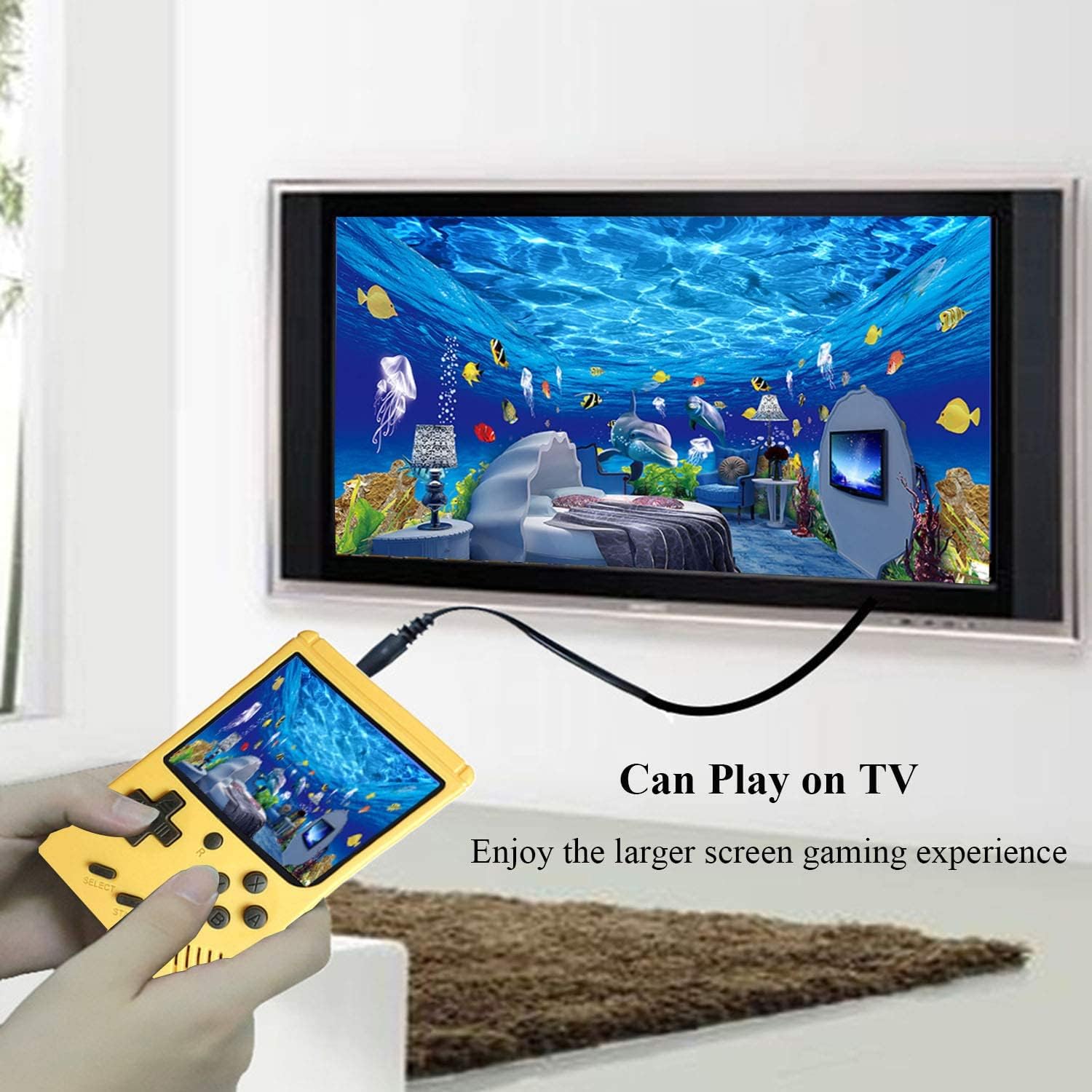 Jafatoy - Consola de juegos de mano para niños y adultos retro, 168...