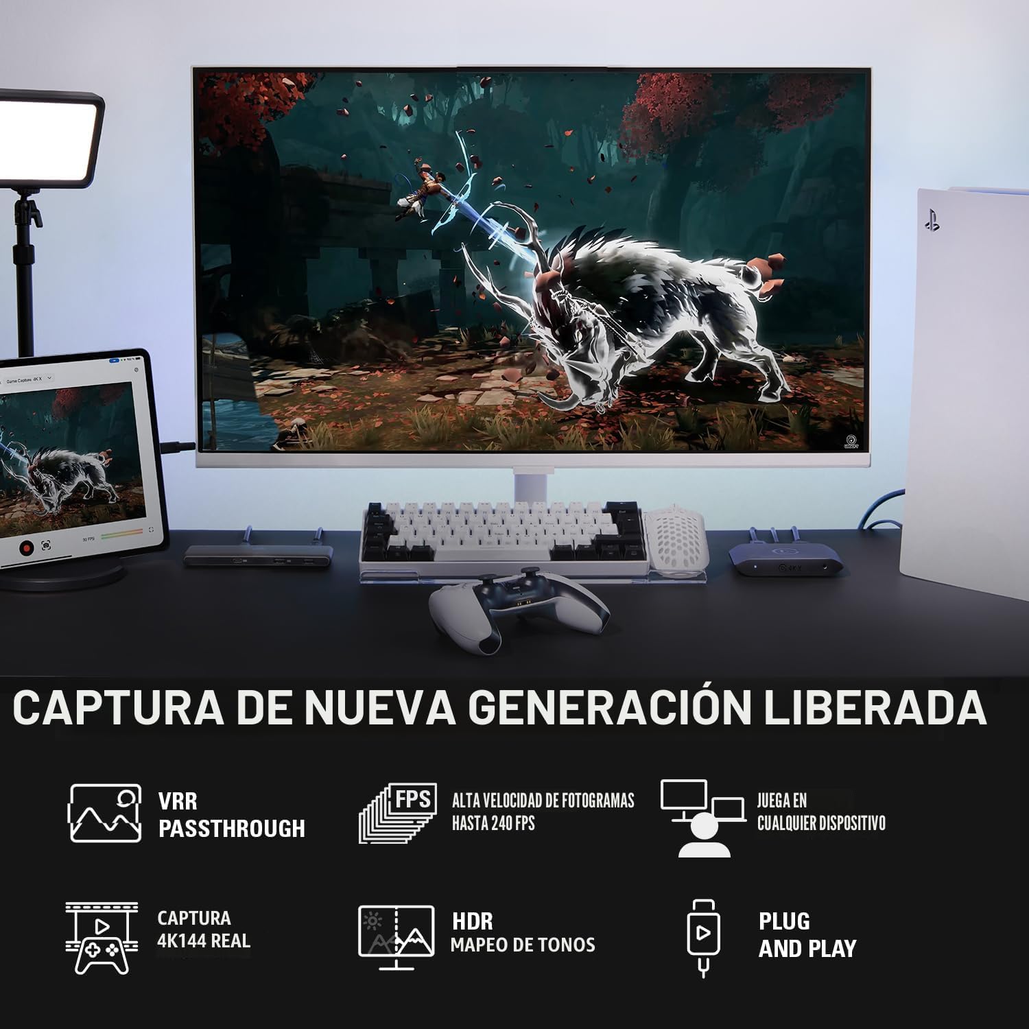 Elgato 4K X - Captura hasta 4K144 con latencia ultrabaja en PS5|Pro...